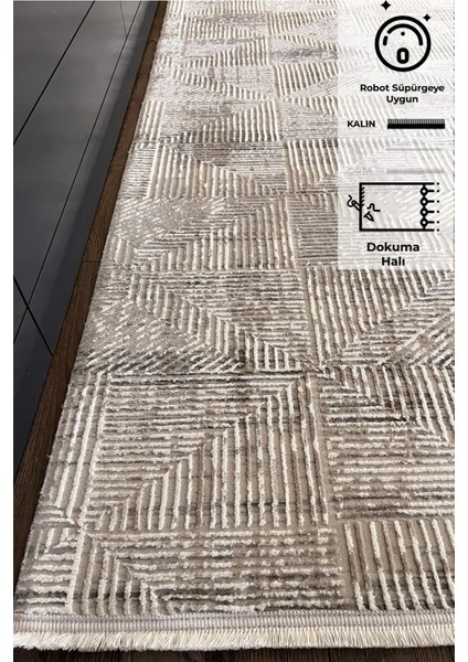 Monacco Polyester Modern Eskitme Desenli Salon Koridor Mekan Oda Halısı