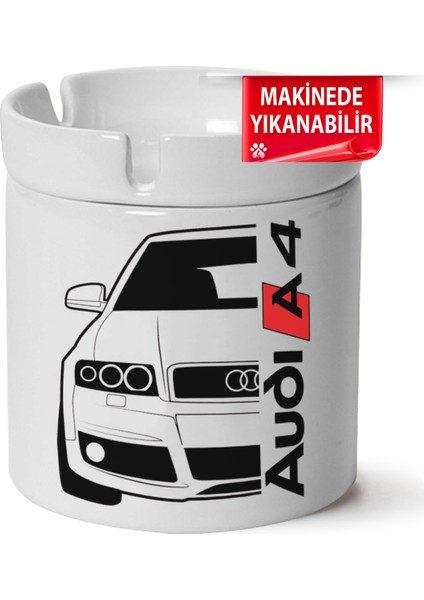 Audi A4 Mk2 Baskılı Porselen At-Söndür Küllük (Kl-Otmbl-Audi)