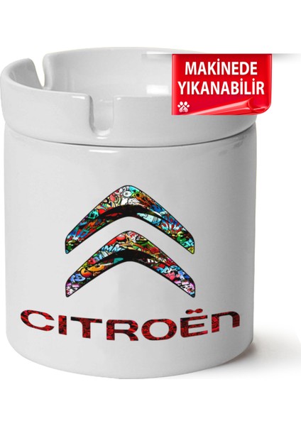 Citroen Logo Baskılı Porselen At-Söndür Küllük (Kl-Otmbl-Ctrn)