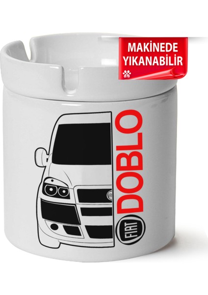 Fiat Doblo Baskılı Porselen At-Söndür Küllük (Kl-Otmbl-Fiat)