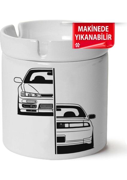 Nissan S14 Baskılı Porselen At-Söndür Küllük (Kl-Otmbl-Nssn)