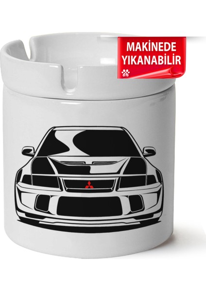 Mitsubishi EVO6BASKILI Porselen At-Söndür Küllük (Kl-Otmbl-Mtsbh)
