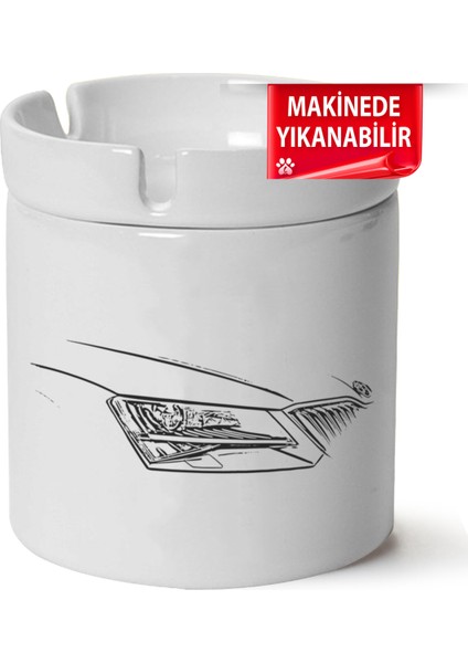 Skoda Superb B7 Baskılı Porselen At-Söndür Küllük (Kl-Otmbl-Skd)