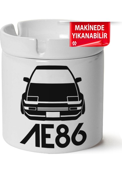 Toyota AE86 Baskılı Porselen At-Söndür Küllük (Kl-Otmbl-Tyt)