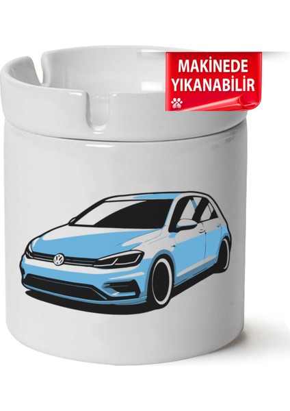 Vw Golf 7 Baskılı Porselen At-Söndür Küllük (Kl-Otmbl-Vw)