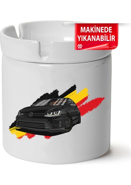 Vw Golf 7 Baskılı Porselen At-Söndür Küllük (Kl-Otmbl-Vw)