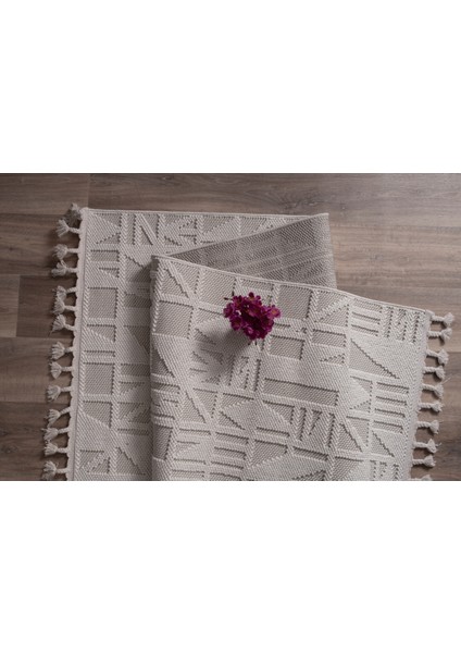 BUKLE11883 Beyaz Yumuşak Dokulu Halı Kilim Salon Mutfak Koridor Kesme Yolluk Dokuma Makine Halısı fırsatları