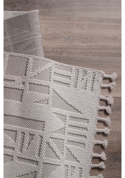 BUKLE11883 Beyaz Yumuşak Dokulu Halı Kilim Salon Mutfak Koridor Kesme Yolluk Dokuma Makine Halısı indirimleri