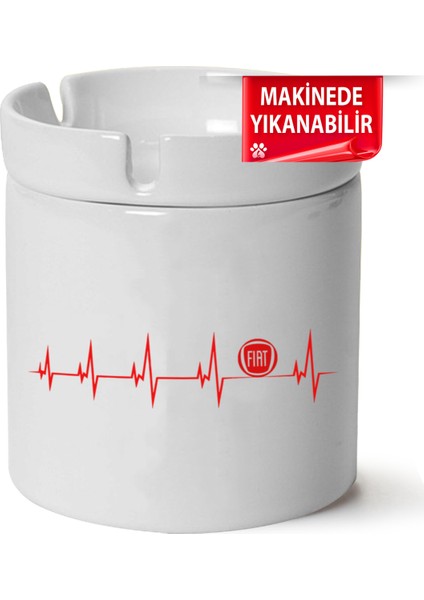 Fiat Abart Logo Baskılı Porselen At-Söndür Küllük (Kl-Otmbl-Fiat)