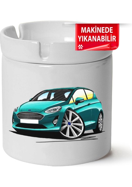 Ford Fiesta Mk8 Baskılı Porselen At-Söndür Küllük (Kl-Otmbl-Frd)