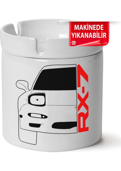 Mazda Rx7 Baskılı Porselen At-Söndür Küllük (Kl-Otmbl-Mzd)