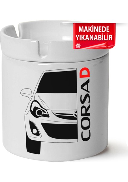 Opel Corsa D Baskılı Porselen At-Söndür Küllük (Kl-Otmbl-Opl)