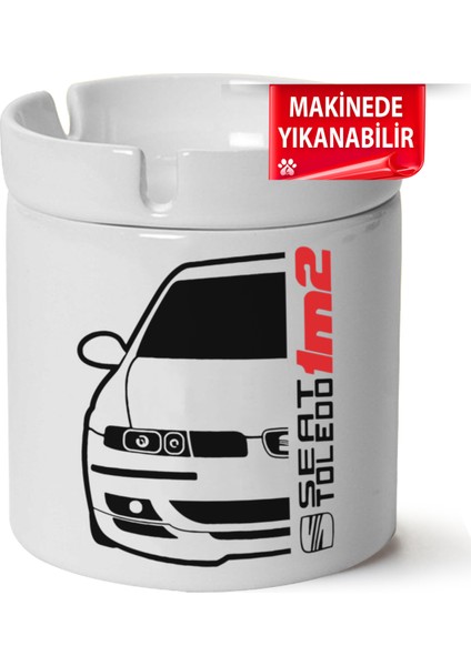 Seat Toledobaskılı Porselen At-Söndür Küllük (Kl-Otmbl-Seat)