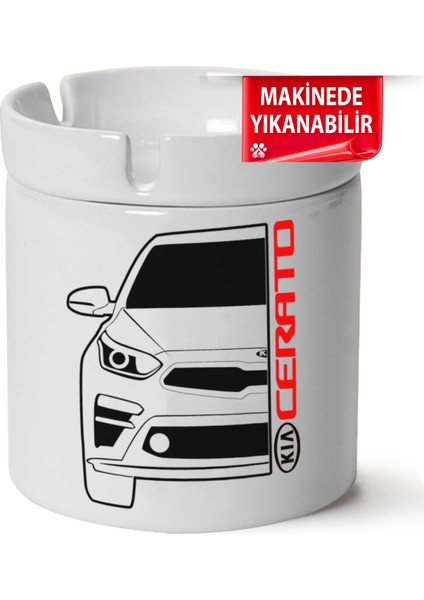 Kia Ceratobaskılı Porselen At-Söndür Küllük (Kl-Otmbl-Kia)
