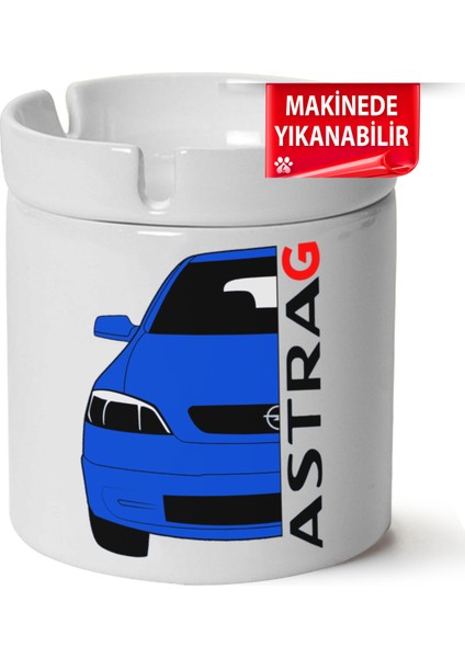 Opel Astra Baskılı Porselen At-Söndür Küllük (Kl-Otmbl-Opl)