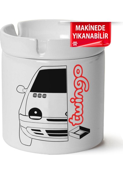 Twingo Baskılı Porselen At-Söndür Küllük (Kl-Otmbl-Rnlt)