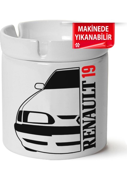 Renault 19 Baskılı Porselen At-Söndür Küllük (Kl-Otmbl-Rnlt)