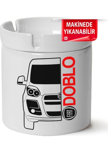 Fiat Doblo Baskılı Porselen At-Söndür Küllük (Kl-Otmbl-Fiat)