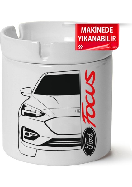Ford Focus Mk4 Baskılı Porselen At-Söndür Küllük (Kl-Otmbl-Frd)