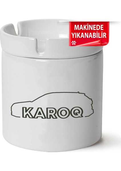 Skoda Karoq Baskılı Porselen At-Söndür Küllük (Kl-Otmbl-Skd)