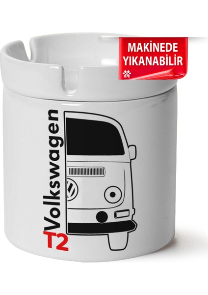 Vw Transporter T2 Baskılı Porselen At-Söndür Küllük (Kl-Otmbl-Vw)