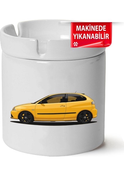 Seat Ibizabaskılı Porselen At-Söndür Küllük (Kl-Otmbl-Seat)