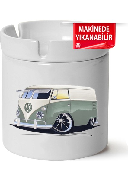 Vw Transporter T1 Baskılı Porselen At-Söndür Küllük (Kl-Otmbl-Vw)