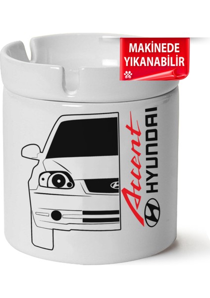 Hyundai Accentbaskılı Porselen At-Söndür Küllük (Kl-Otmbl-Hynd)