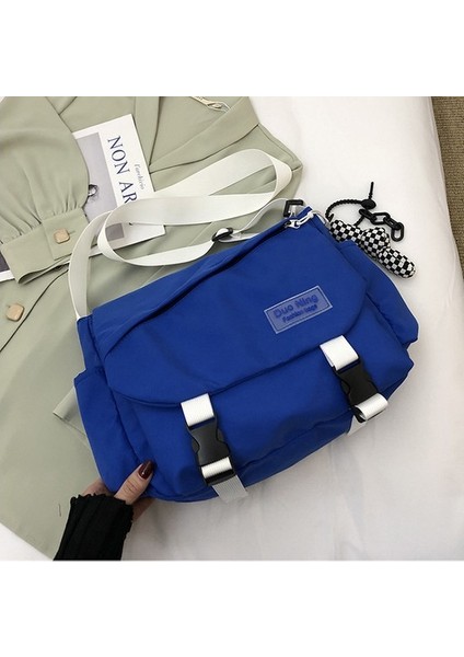 Harajuku Büyük Kapasiteli Askılı Çanta Kadın Ins Tüm Maç Öğrenci Sınıfı Postacı Çantası Retro Kanvas Çanta (Yurt Dışından)