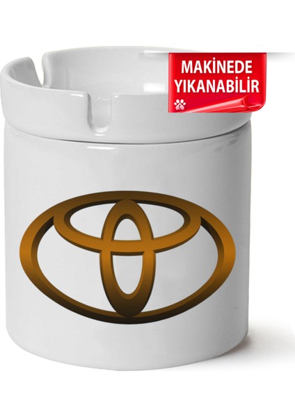 Toyota Logo Baskılı Porselen At-Söndür Küllük (Kl-Otmbl-Tyt)