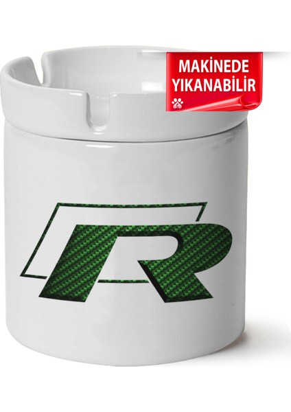 Vw R Logo Baskılı Porselen At-Söndür Küllük (Kl-Otmbl-Vw)