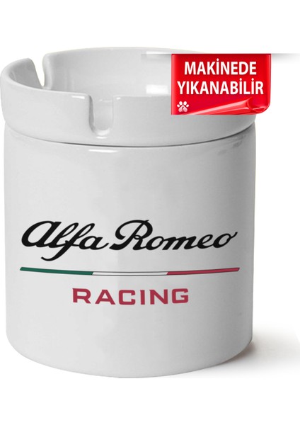 Çakılap Alfa Romeo Logo Baskılı Porselen At-Söndür Küllük (Kl-Otmbl-Ar)