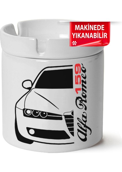 Çakılap Alfa Romeo 159 Baskılı Porselen At-Söndür Küllük (Kl-Otmbl-Ar)