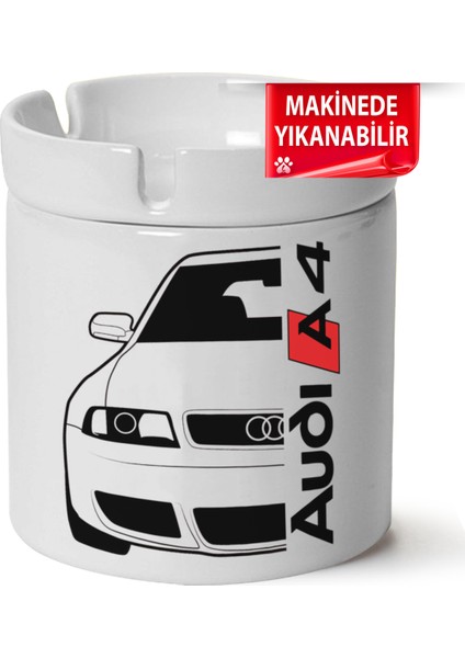 Çakılap Audi A4 Mk1 Baskılı Porselen At-Söndür Küllük (Kl-Otmbl-Audi)