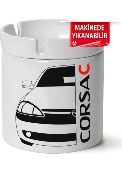 Opel Corsa C Baskılı Porselen At-Söndür Küllük (Kl-Otmbl-Opl)