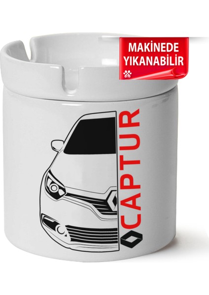 Renault Captur Baskılı Porselen At-Söndür Küllük (Kl-Otmbl-Rnlt)