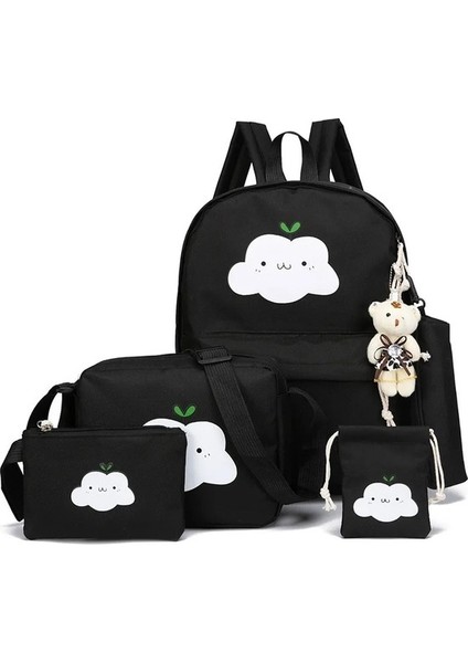Yeşil Stil Et Fashion Backpack Girls Canvas Backpacks Casual Children School Bags Ladies Knapsack For Teenagers Girls School Bags (Yurt Dışından)