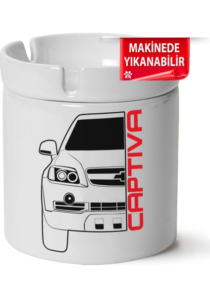 Çakılap Clevrolet Captiva Baskılı Porselen At-Söndür Küllük (Kl-Otmbl-Chvrlt)