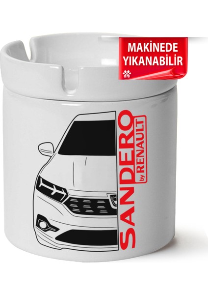 Çakılap Dacia Sandero Baskılı Porselen At-Söndür Küllük (Kl-Otmbl-Dc)