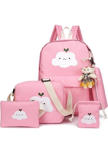 Yeşil Stil Et Fashion Backpack Girls Canvas Backpacks Casual Children School Bags Ladies Knapsack For Teenagers Girls School Bags (Yurt Dışından)