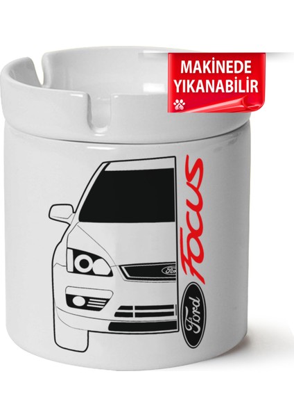 Çakılap Ford Focus Mk2 Baskılı Porselen At-Söndür Küllük (Kl-Otmbl-Frd)