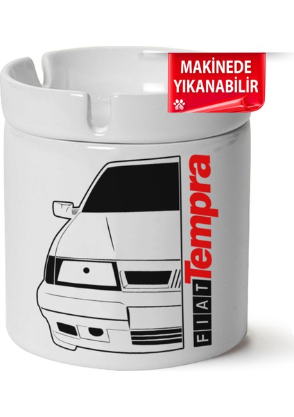 Çakılap Fiat Tempra Baskılı Porselen At-Söndür Küllük (Kl-Otmbl-Fiat)