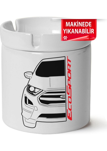 Çakılap Ford Ecosport Baskılı Porselen At-Söndür Küllük (Kl-Otmbl-Frd)