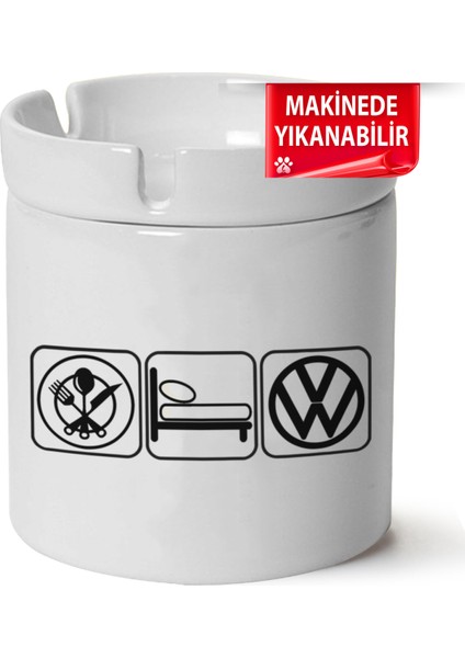 Vw Logo Baskılı Porselen At-Söndür Küllük (Kl-Otmbl-Vw)