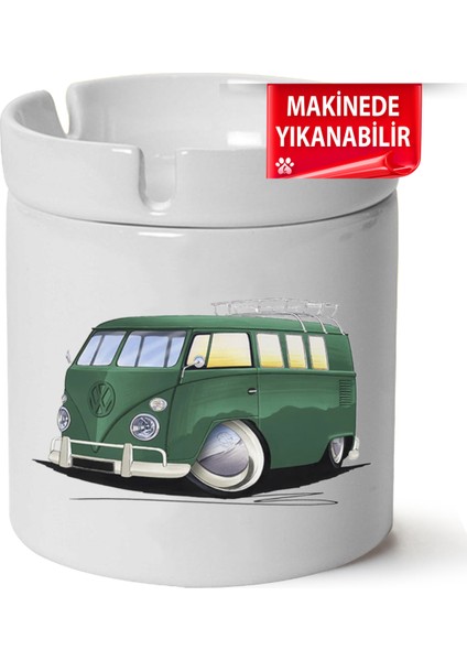 Vw Transporter T2 Baskılı Porselen At-Söndür Küllük (Kl-Otmbl-Vw)