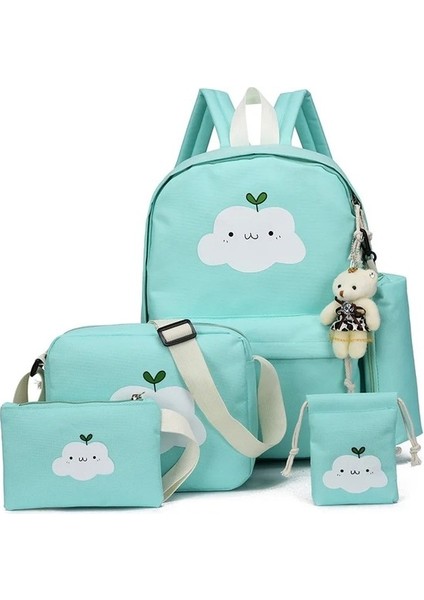 Yeşil Stil Et Fashion Backpack Girls Canvas Backpacks Casual Children School Bags Ladies Knapsack For Teenagers Girls School Bags (Yurt Dışından)