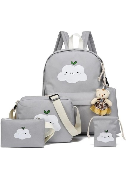 Yeşil Stil Et Fashion Backpack Girls Canvas Backpacks Casual Children School Bags Ladies Knapsack For Teenagers Girls School Bags (Yurt Dışından)