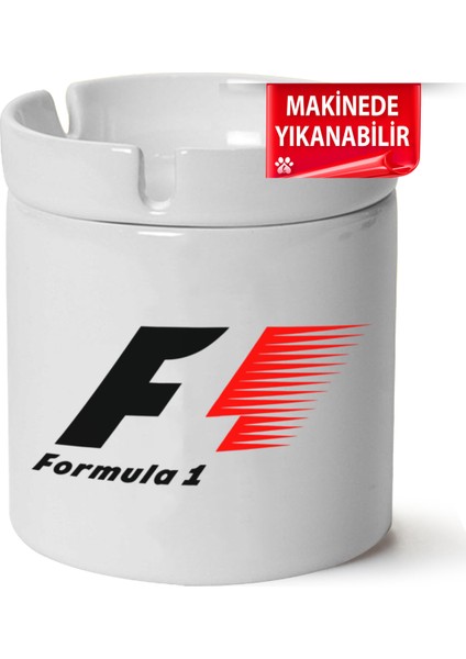 Çakılap Formula 1 Baskılı Porselen At-Söndür Küllük (Kl-Otmbl-Mdfy)