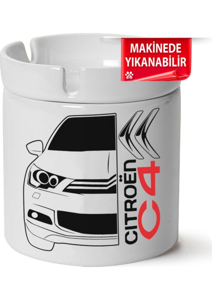 Citroen C4 Baskılı Porselen At-Söndür Küllük (Kl-Otmbl-Ctrn)