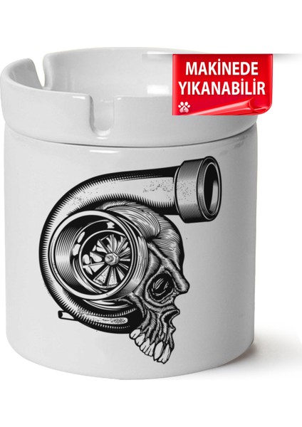 Çakılap Turbo Baskılı Porselen At-Söndür Küllük (Kl-Otmbl-Mdfy)